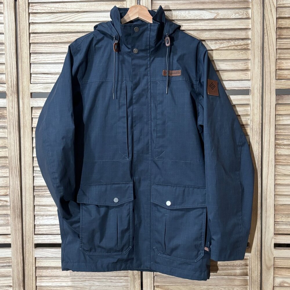 Columbia Omni-Tech Interchange Jacket Waterproof Hooded Navy Blue Women’s S